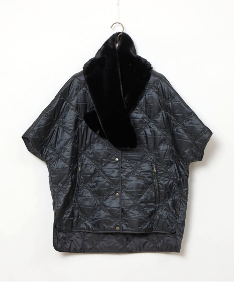 【Rossa】フェイクファーティペット付きジャケット オフホワイトへ