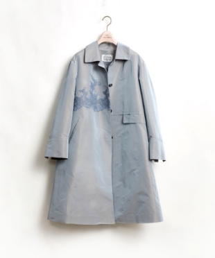 【Rossa】中綿入りタフタコート ブラック