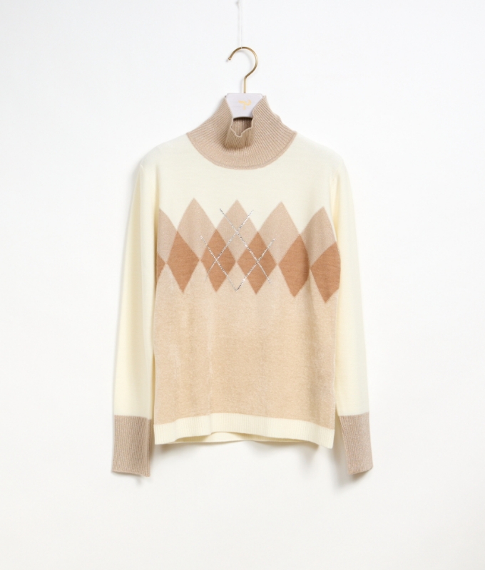 【Rossa】アーガイル柄セーター