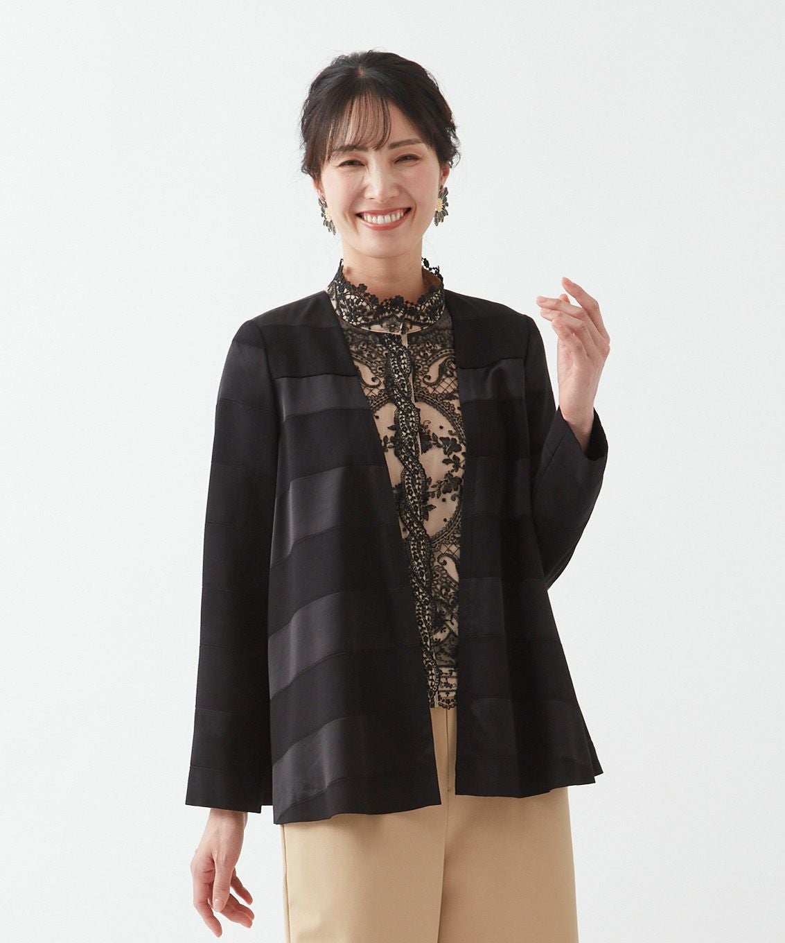 Rossa】ノーカラージャケット｜【公式】ロッサオンラインストア（通販