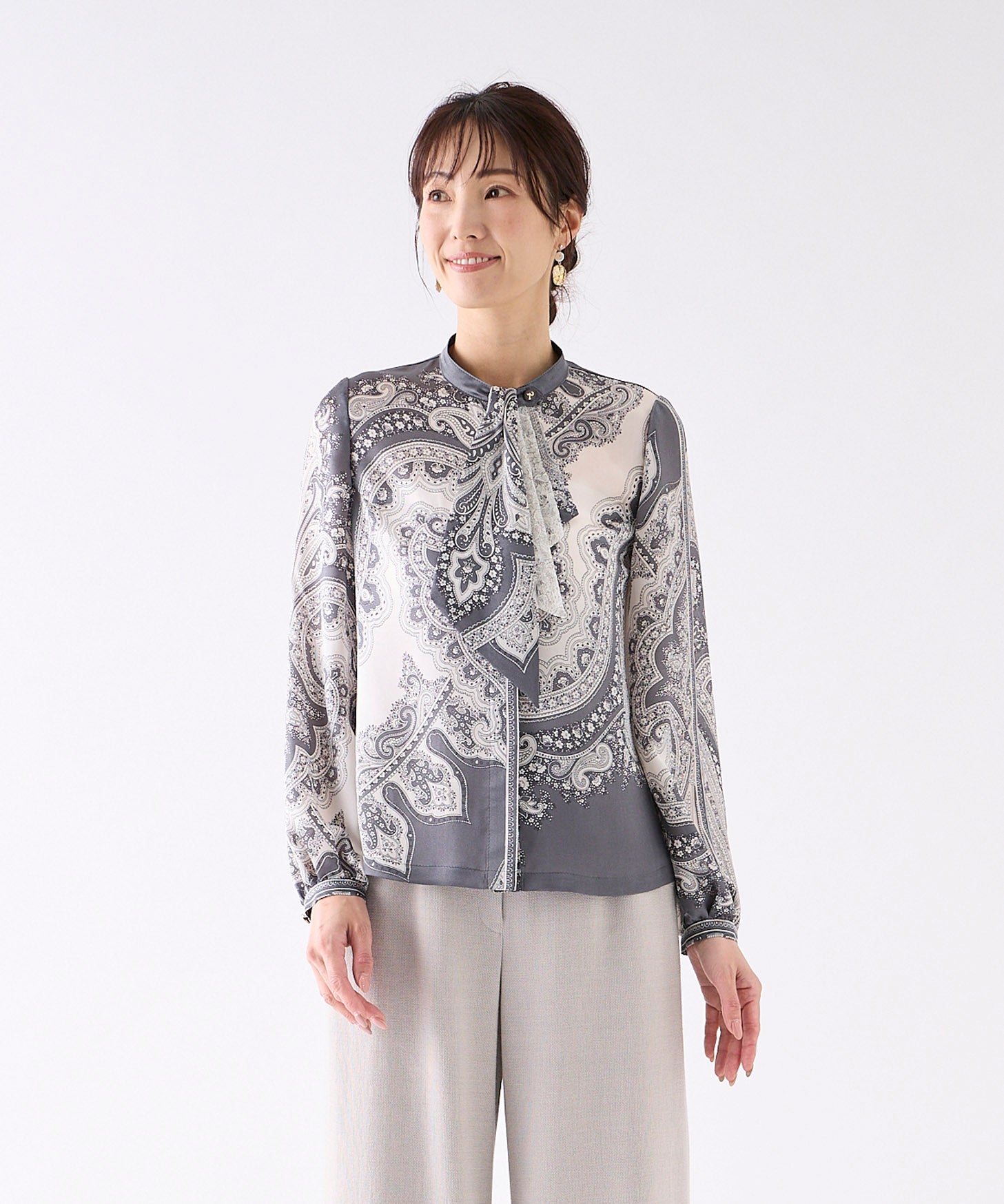 インポート Rossa 長袖ブラウス ペイズリー柄 ブラウス「Tableau Paisley」-Rossa-｜【公式】ロッサオンラインストア